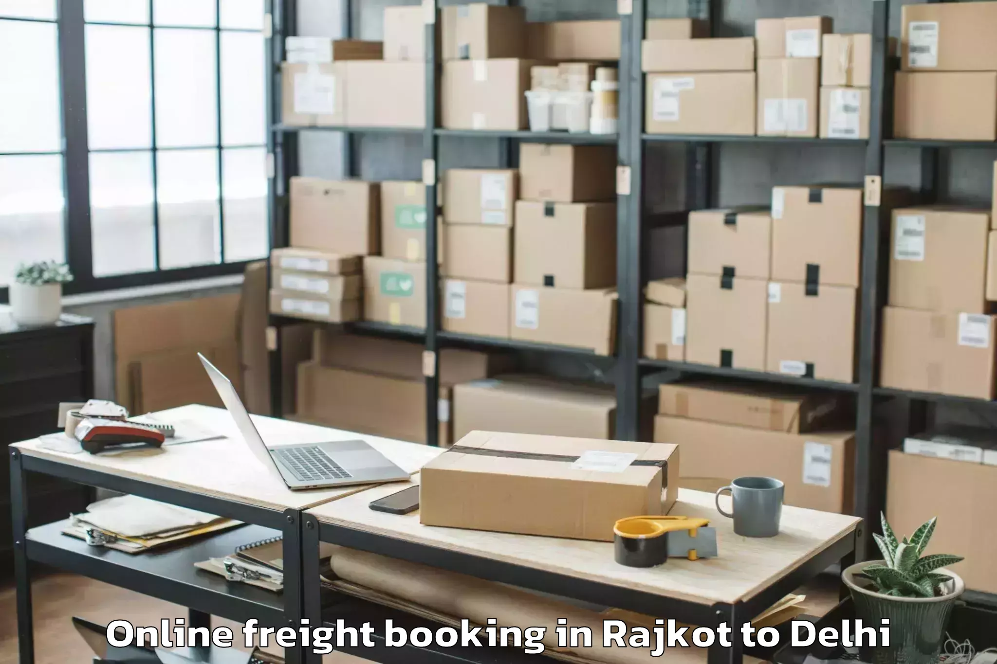 Reliable Rajkot to Sansad Marg Online Freight Booking